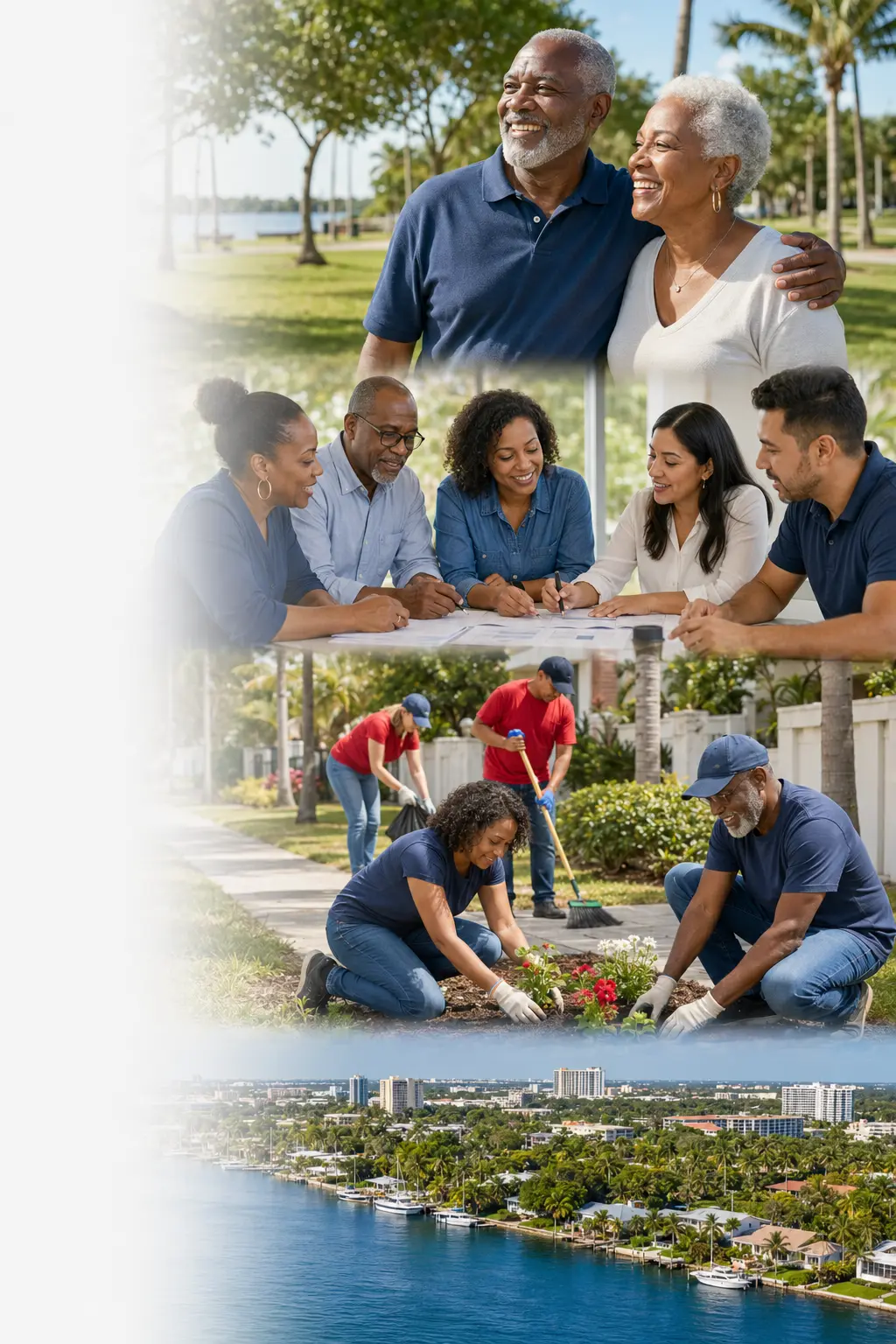 North Miami residents meeting, volunteering, and working together in the community